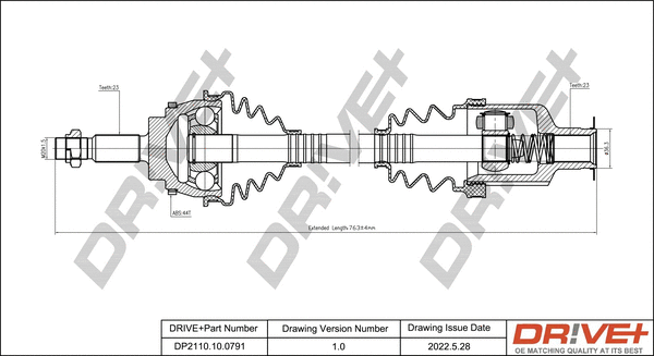 Arbre de transmission Dr!ve+ DP2110.10.0791