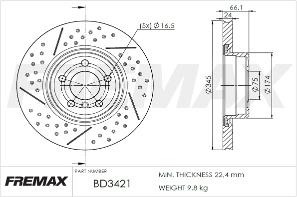 Disque de frein FREMAX BD-3421