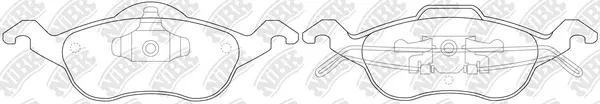 Kit de plaquettes de frein, frein à disque NiBK PN0119