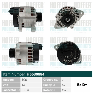 Alternateur HOFFER H5530884