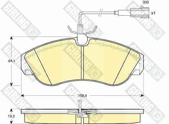 Kit de plaquettes de frein, frein à disque GIRLING 6114261