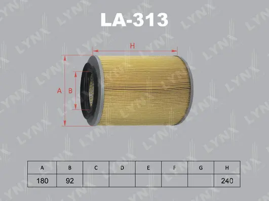 Filtre à air LYNXAUTO LA-313