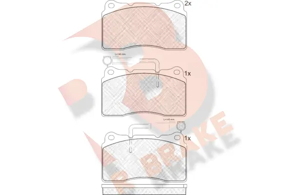 Kit de plaquettes de frein, frein à disque R BRAKE RB1279