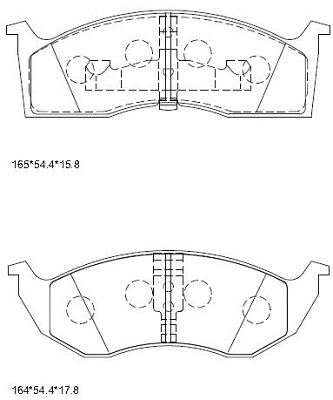 Kit de plaquettes de frein, frein à disque ASIMCO KD0601