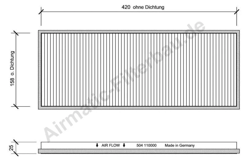 Filtre, air de l'habitacle AIRMATIC Filterbau IF0504
