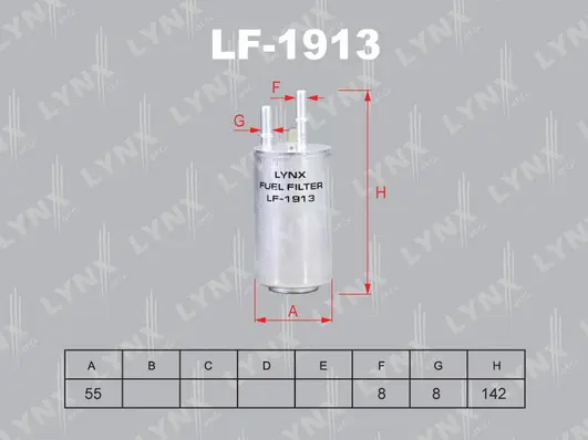 Filtre à carburant LYNXAUTO LF-1913