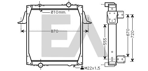 Radiateur, refroidissement du moteur EACLIMA 31R59004