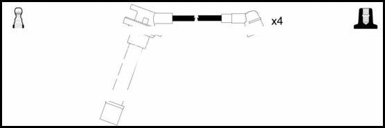 Kit de câbles d'allumage LEMARK HOES109