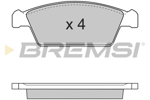 Kit de plaquettes de frein, frein à disque BREMSI BP2668