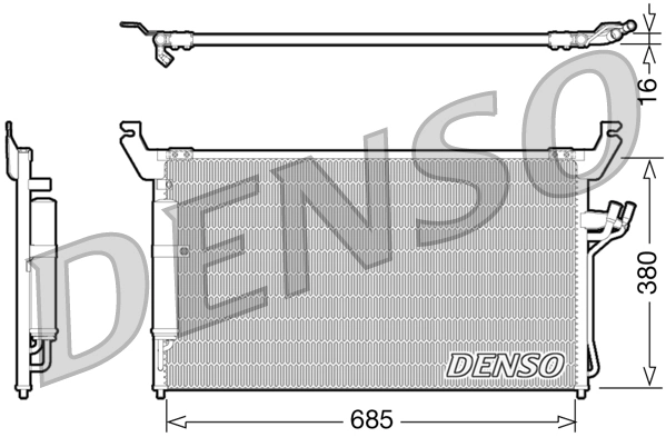Condenseur, climatisation DENSO DCN46013