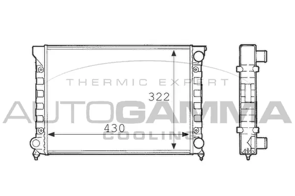 Radiateur, refroidissement du moteur AUTOGAMMA 101069