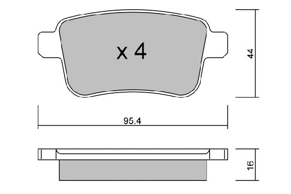 Kit de plaquettes de frein, frein à disque AISIN BPRE-2005