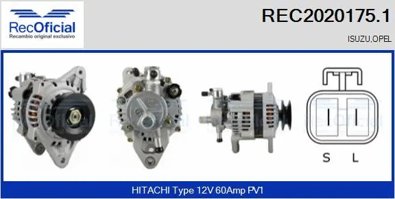 Alternateur RECOFICIAL REC2020175.1