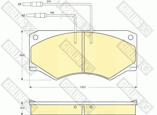 Kit de plaquettes de frein, frein à disque GIRLING 6103899