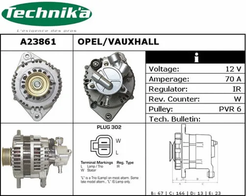 Alternateur Technika A23861