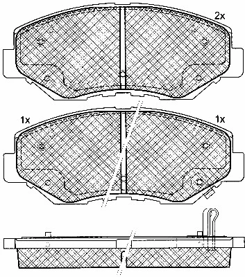 Kit de plaquettes de frein, frein à disque BSF 10912