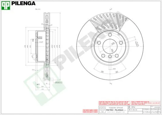 Disque de frein PILENGA V1425R