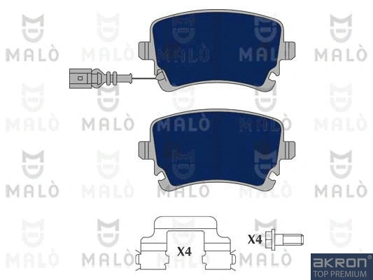 Kit de plaquettes de frein, frein à disque AKRON-MALÒ 1050110