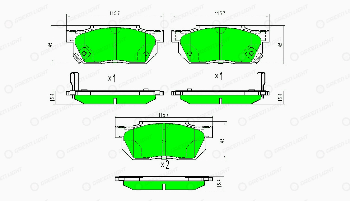 Kit de plaquettes de frein, frein à disque Automotive Adriado GLBP0388
