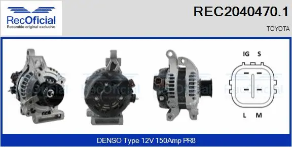 Alternateur RECOFICIAL REC2040470.1