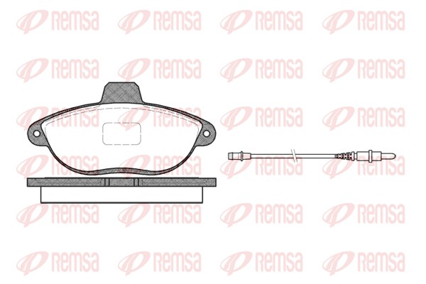 Kit de plaquettes de frein, frein à disque REMSA 0602.02