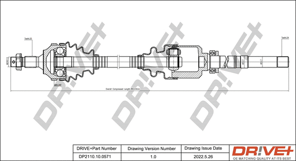 Arbre de transmission Dr!ve+ DP2110.10.0571