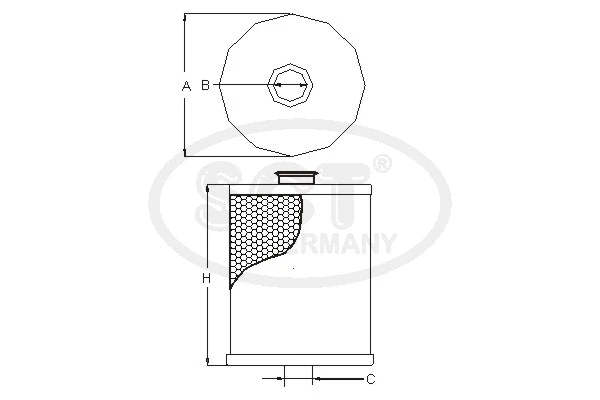 Filtre à carburant SCT - MANNOL SC 7016 P
