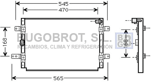 Condenseur, climatisation BUGOBROT 62-SZ5056