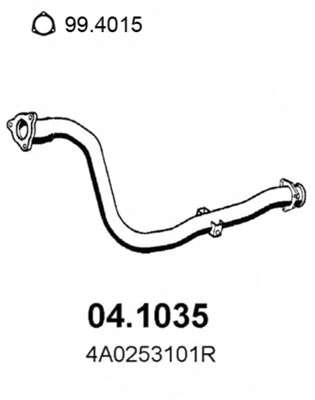 Tuyau d'échappement ASSO 04.1035