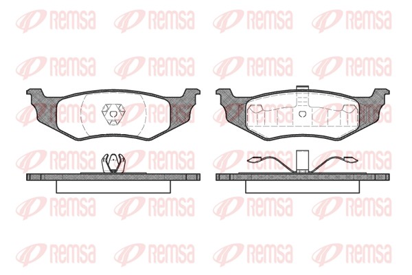 Kit de plaquettes de frein, frein à disque REMSA 0482.30