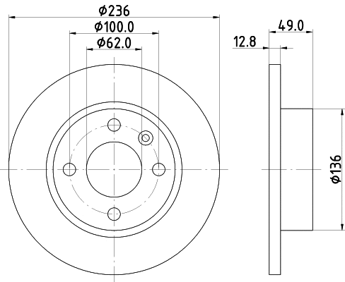 Disque de frein PAGID 50230