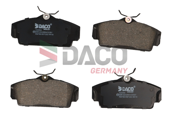 Kit de plaquettes de frein, frein à disque DACO Germany 322254