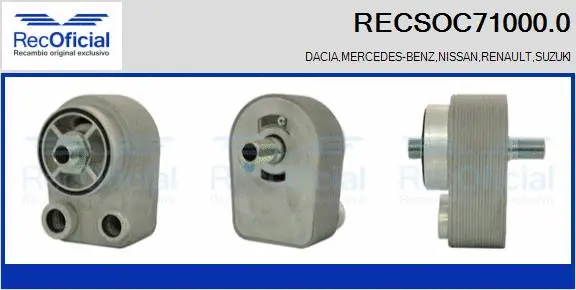 Radiateur d'huile RECOFICIAL RECSOC71000.0