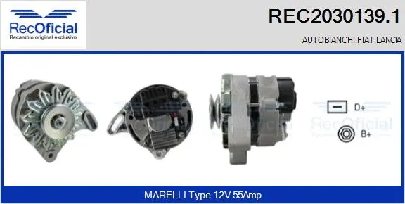 Alternateur RECOFICIAL REC2030139.1