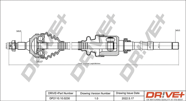 Arbre de transmission Dr!ve+ DP2110.10.0230