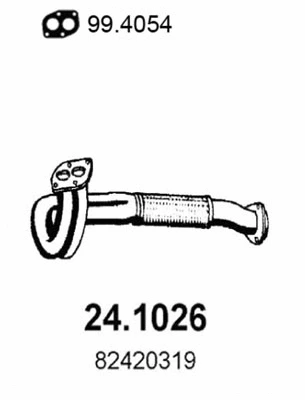 Tuyau d'échappement ASSO 24.1026