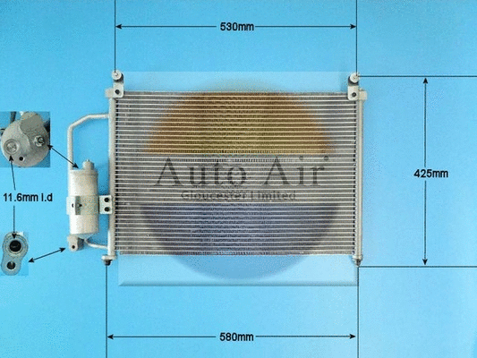 Condenseur, climatisation AUTO AIR GLOUCESTER 16-9758