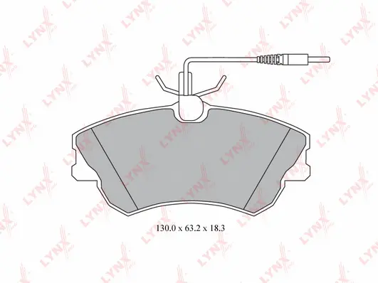 Kit de plaquettes de frein, frein à disque LYNXAUTO BD-6307