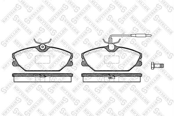 Kit de plaquettes de frein, frein à disque STELLOX 219 012B-SX