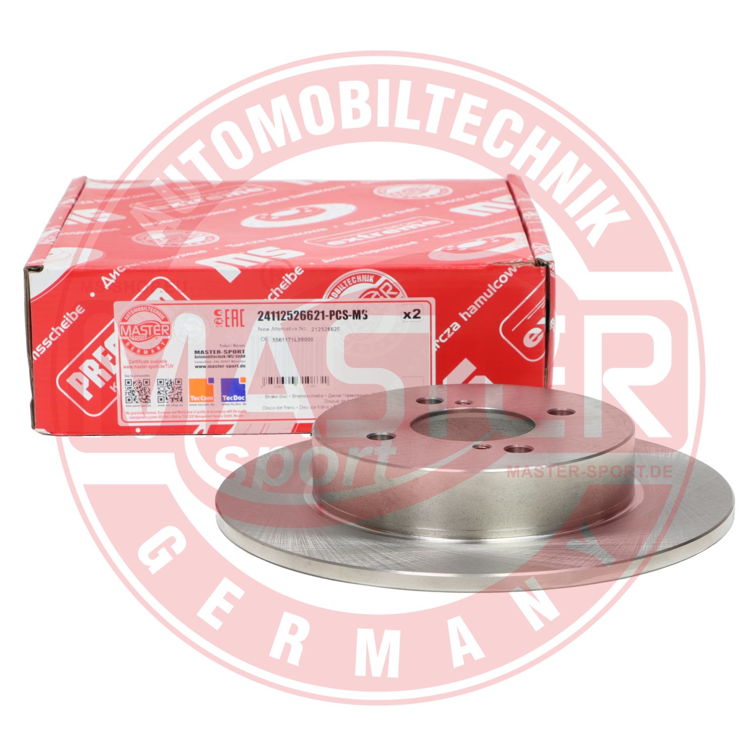 Disque de frein MASTER-SPORT GERMANY 24112526621-PCS-MS