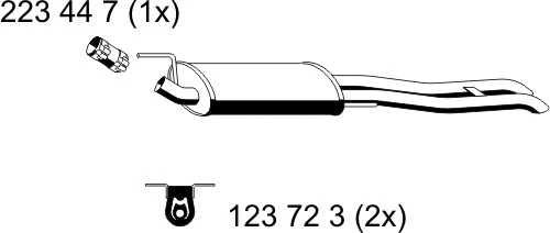Silencieux arrière ERNST 142175