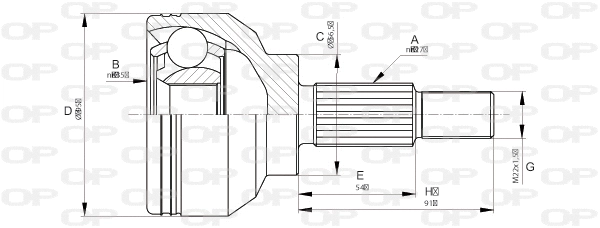 Jeu de joints, arbre de transmission OPEN PARTS CVJ5663.10