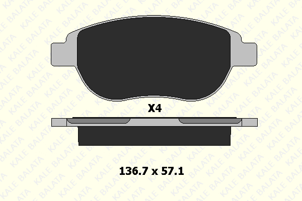 Kit de plaquettes de frein, frein à disque KALE 23600 190 14
