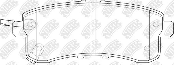 Kit de plaquettes de frein, frein à disque NiBK PN0554
