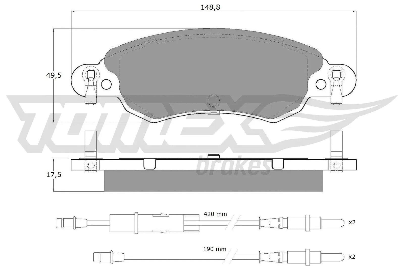Kit de plaquettes de frein, frein à disque TOMEX Brakes TX 13-30