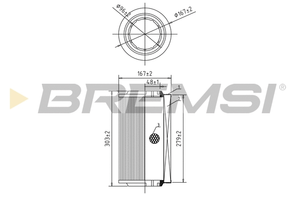 Filtre à air BREMSI FA0545