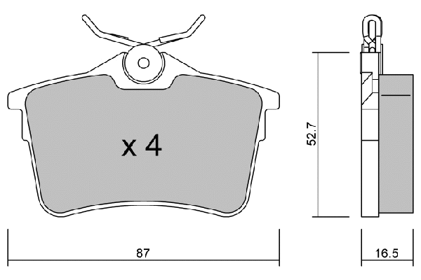 Kit de plaquettes de frein, frein à disque AISIN BPPE-2009