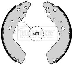 Jeu de mâchoires de frein BORG & BECK BBS6338
