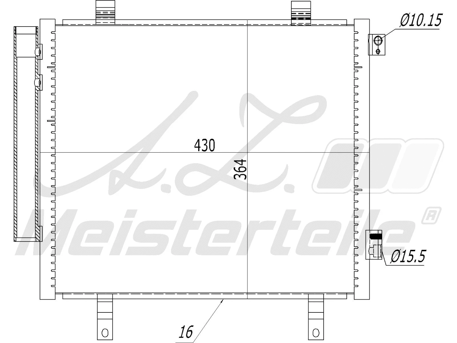 Condenseur, climatisation A.Z. Meisterteile AZMT-45-030-1116