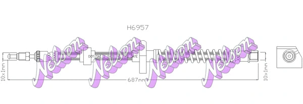Flexible de frein KAWE H6957